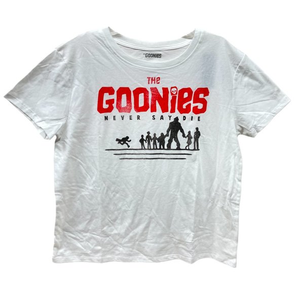 GOONIES Never Say Die White T-Shirt Top Size XL NEW - Picture 5 of 5